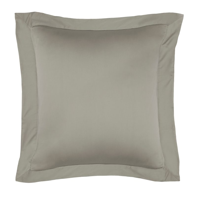 bamboo sateen euro sham grey monogram