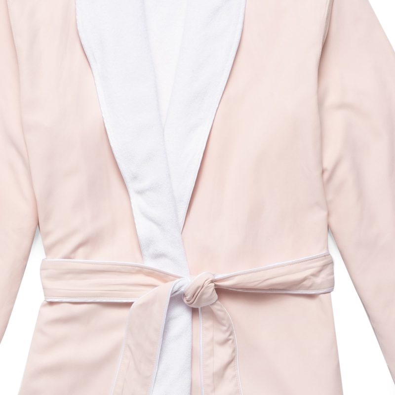 spa robe blush monogramming